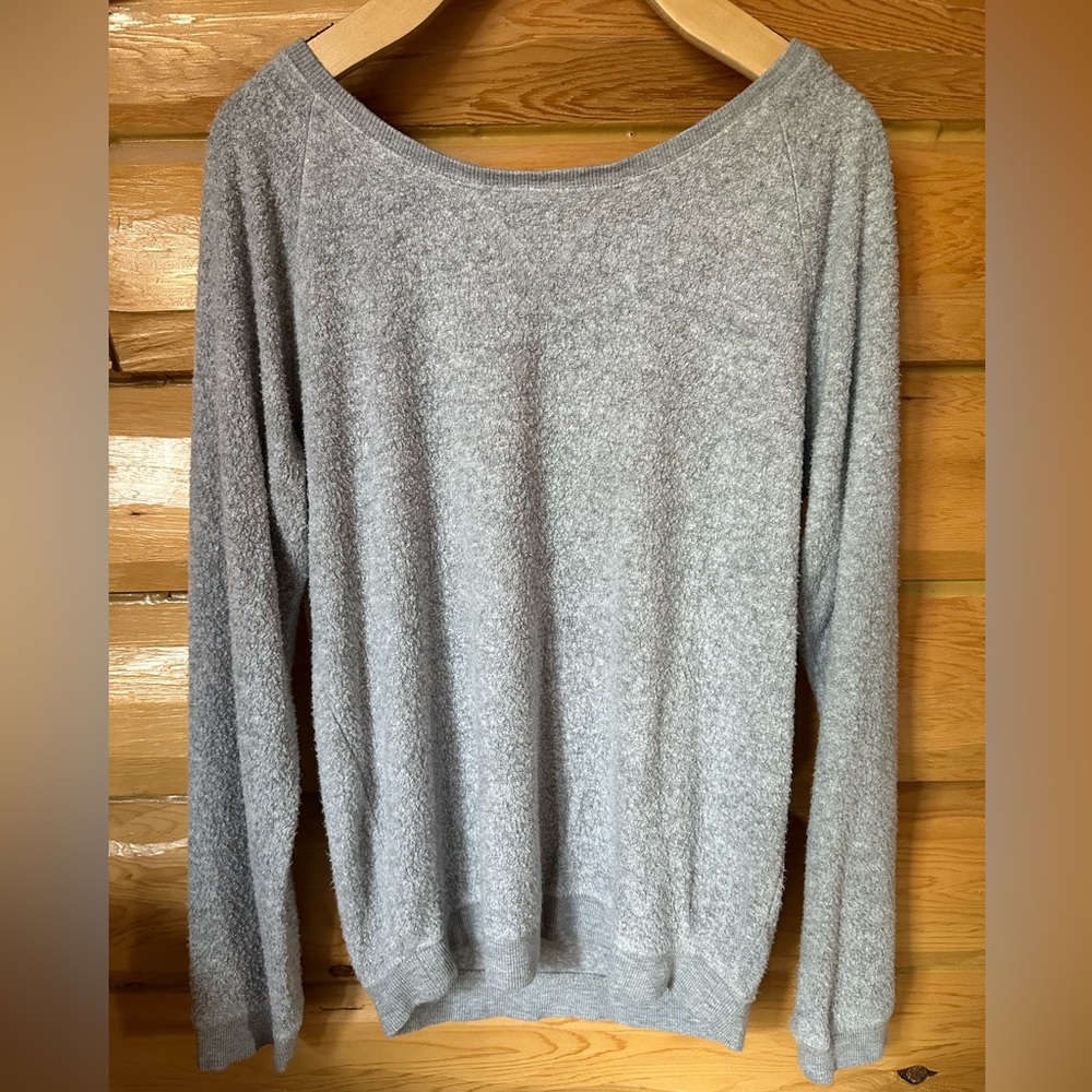 Billabong Gray Crew Neck Sweater Soft Relaxed Fit